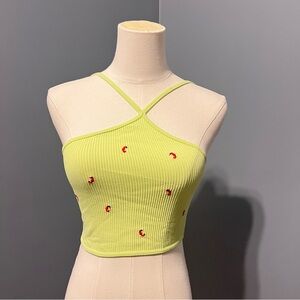 Lime Green Shrimp Crop Top